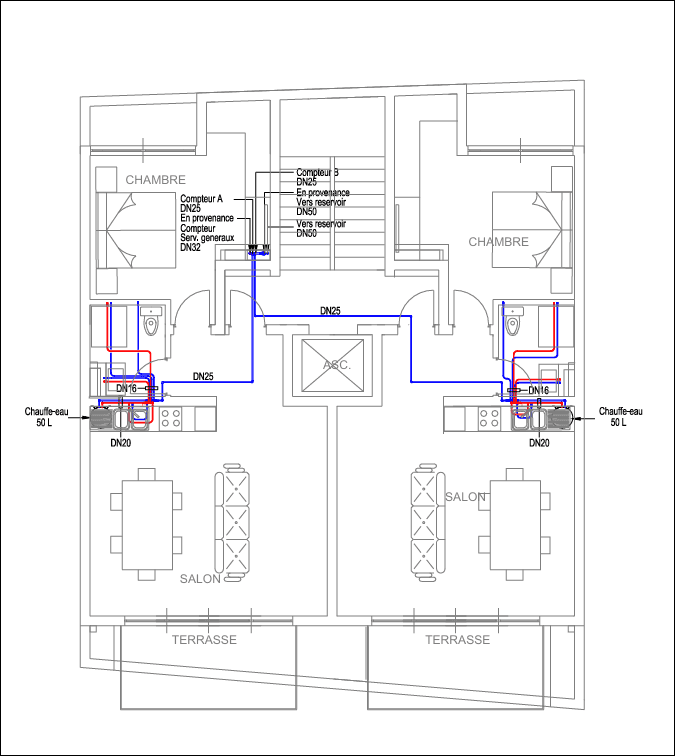 PLAN ÉLECTRICITÉ,PLOMBERIE, VMC & CLIMATISATION